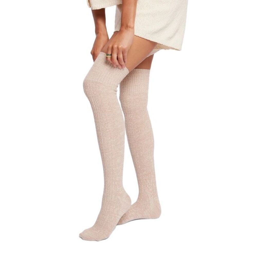 Pudus Lifestyle Co Heathered Marled Beige Sweater Socks Fits shoe size 6-10